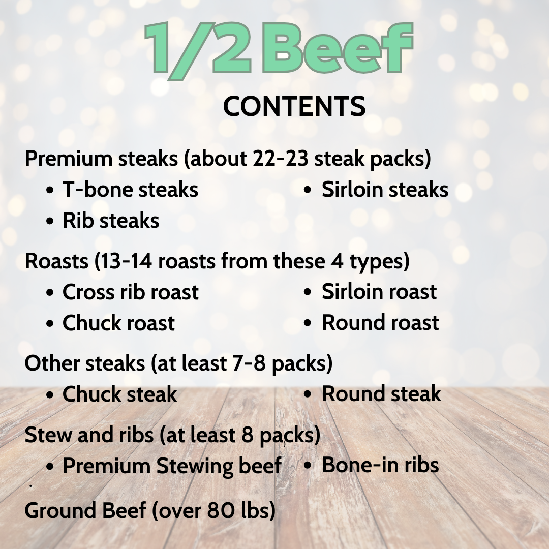 1/2 Beef (Alberta Only, Custom Orders)