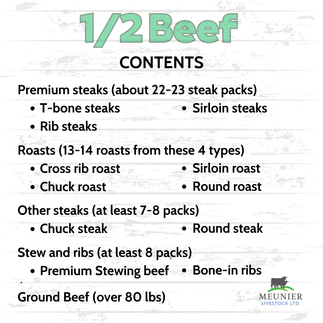 1/2 Beef (Alberta Only, Custom Orders)